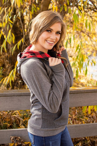 Quilted Buffalo Plaid Pullover