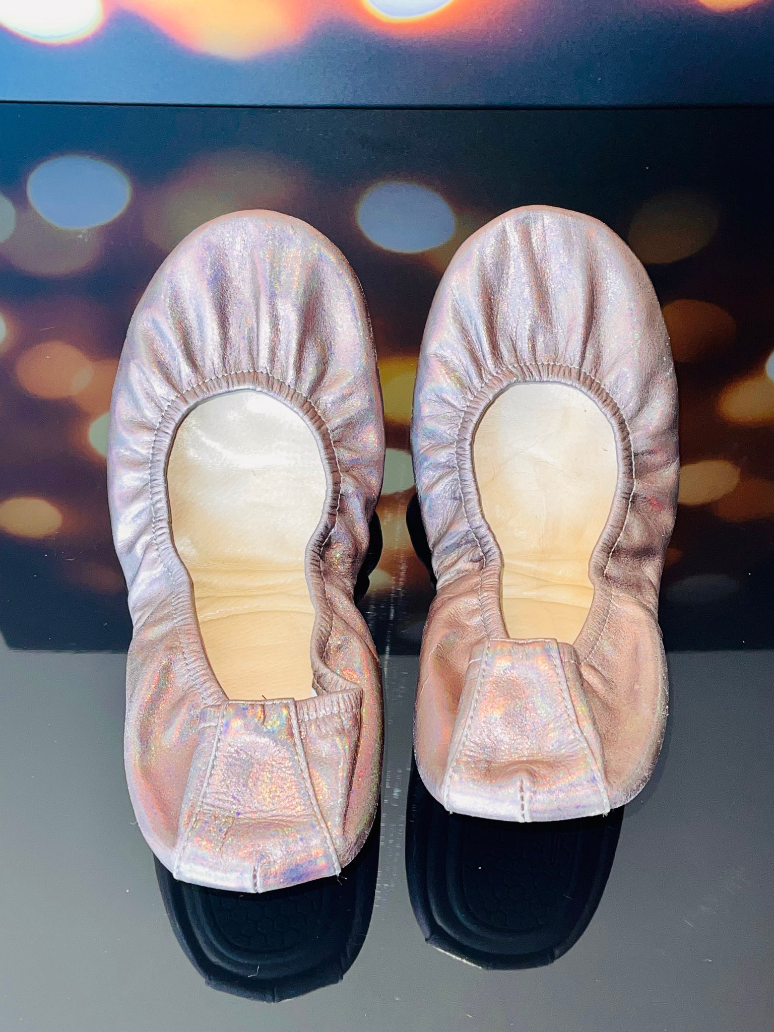 Lightly Loved Storehouse Flats - Rainbow Bronze size 10