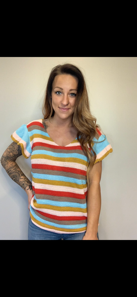 Colorful Crochet Shirt