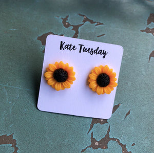 Sunny Sunflower Stud Earrings (IS)